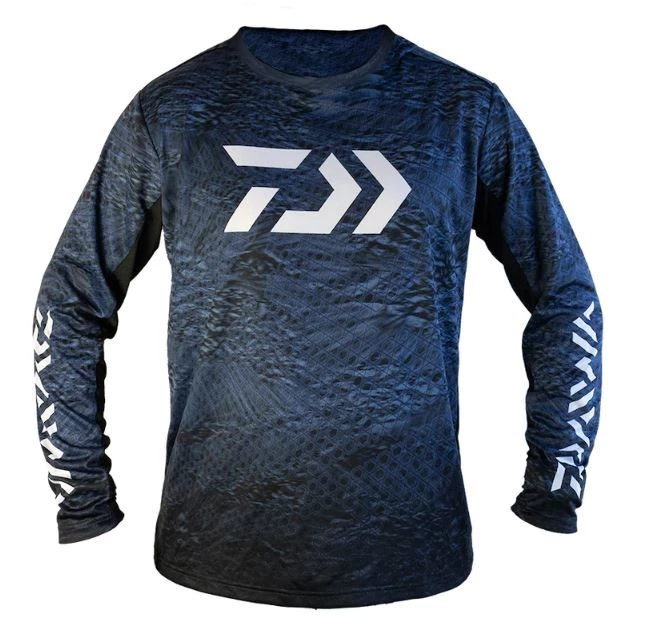 Daiwa 2022 New Fishing Ripple Long Sleeve Shirt DAIWA 22 RIPPLE JERSEY- NAVY 1 Daiwa 2022 New Fishing Ripple Long Sleeve Shirt DAIWA 22 RIPPLE JERSEY- NAVY