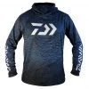 Daiwa 2022 New Fishing Hooded Ripple Long Sleeve Shirt DAIWA 22 HOODED RIPPLE JERSEY- NAVY