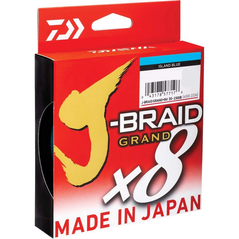 Daiwa J BRAID GRAND X8 300 Yds Island Blue Fishing Braid Line 1 Daiwa J BRAID GRAND X8 300 Yds Island Blue Fishing Braid Line