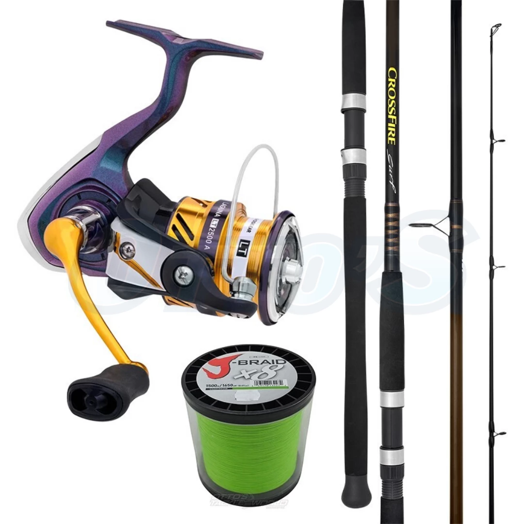 Beach & Rock Fishing Combos Daiwa Crossfire 862L Light Surf Casting Combo 1 Beach & Rock Fishing Combos Daiwa Crossfire 862L Light Surf Casting Combo
