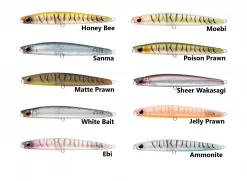 Pelagic Stick Baits Daiwa INFEET SLIPPERY DOG 97F Surface Stickbait Fishing Lure