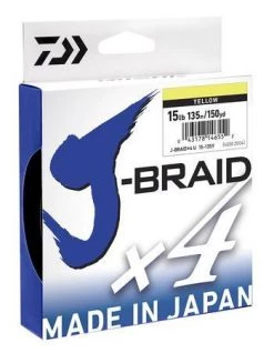 Daiwa J Braid X4 135 M Yellow Braided Fishing Line