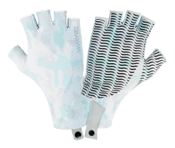 Daiwa UPF Sun Gloves LIGHT AQUA HEX CAMO