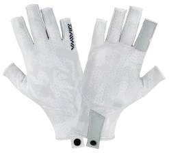 Daiwa UPF Sun Gloves WHITE HEX CAMO