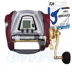 Electric Combos Daiwa Seaborg 1200 MJ Electric Reel Fully Spooled With Daiwa J Braid X4 80lb